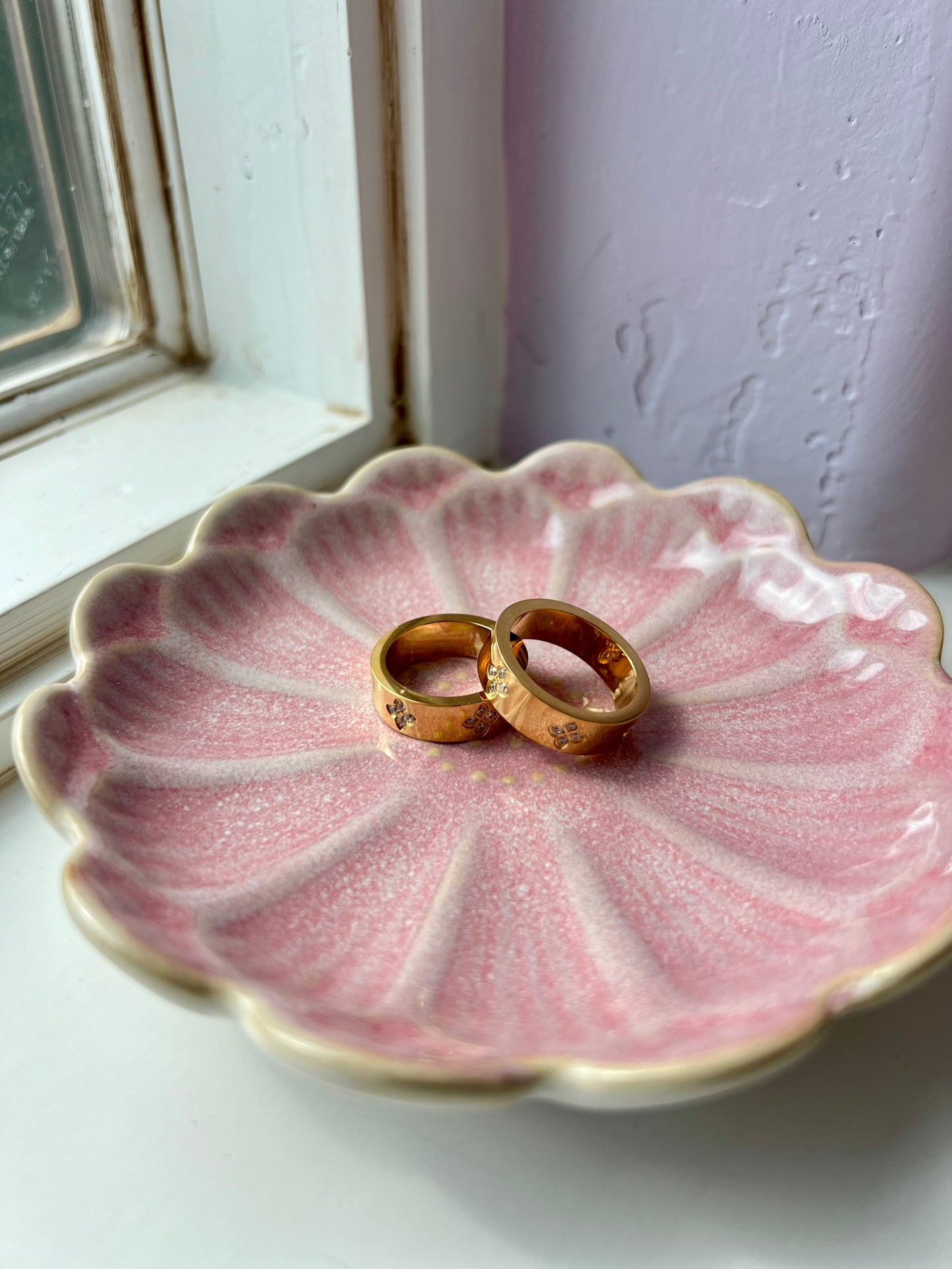 Four Leaf Fortune 18k Gold Plated Ring