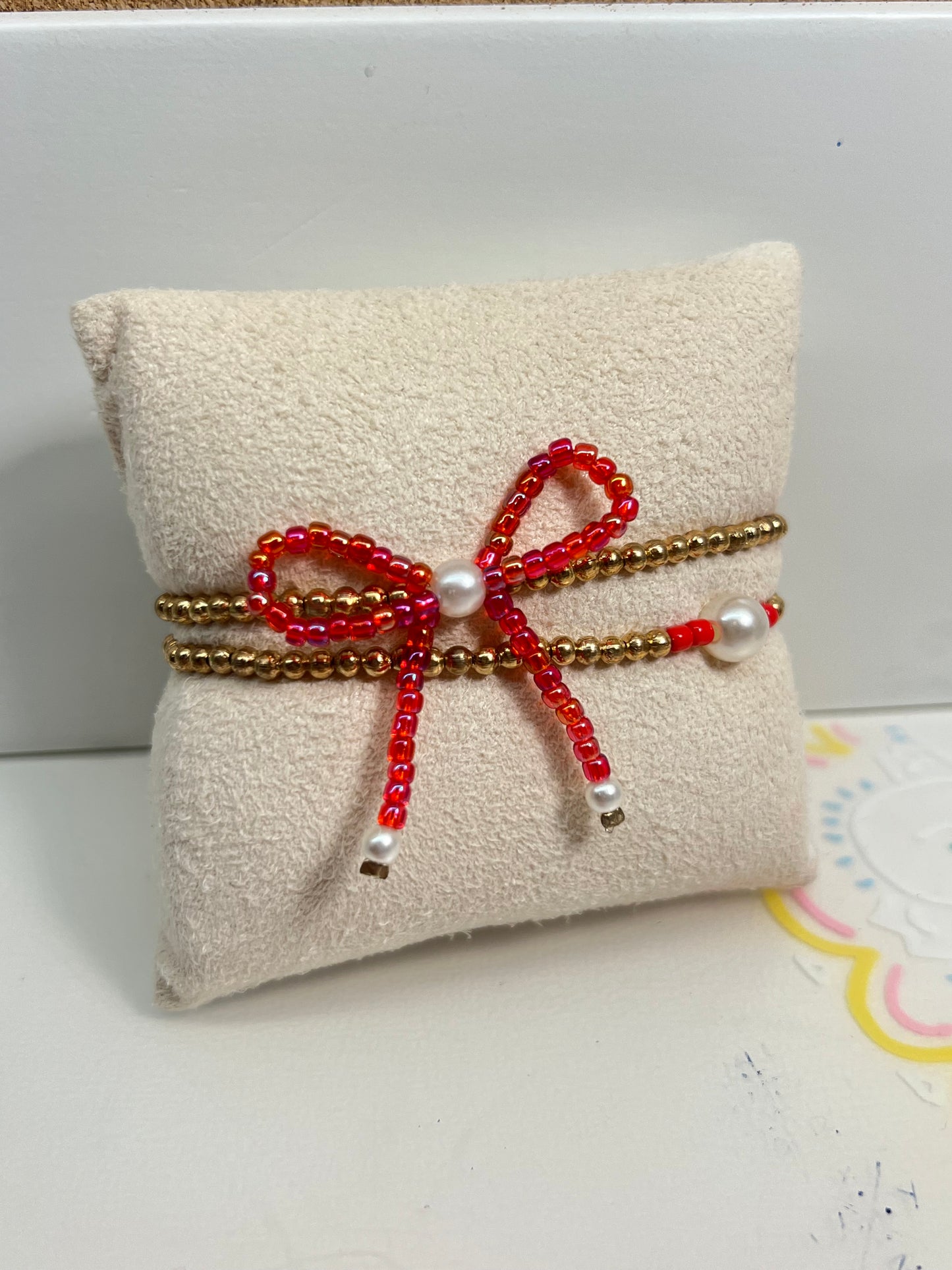 Beaded Bow Bracelet