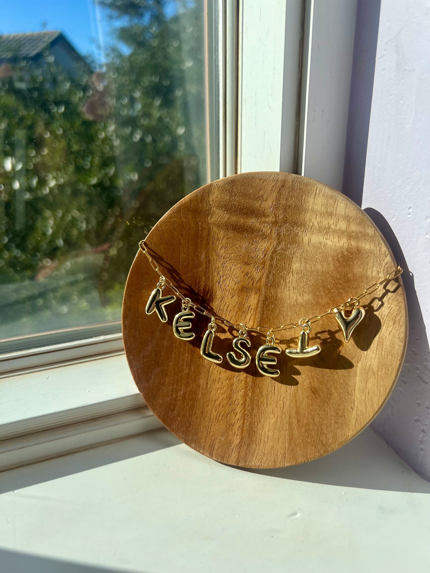 Custom Bubble Letter Necklace