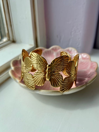 Wings and Things 18k Gold Plated Cuff