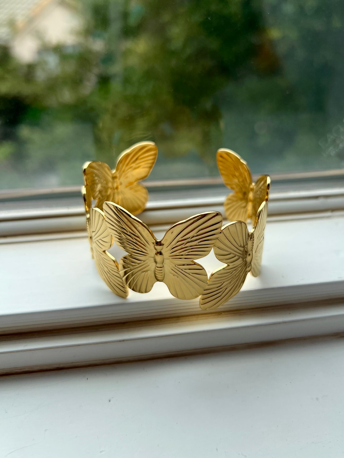 Wings and Things 18k Gold Plated Cuff