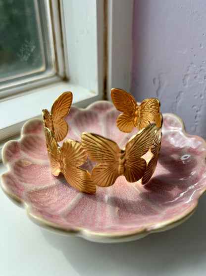Wings and Things 18k Gold Plated Cuff