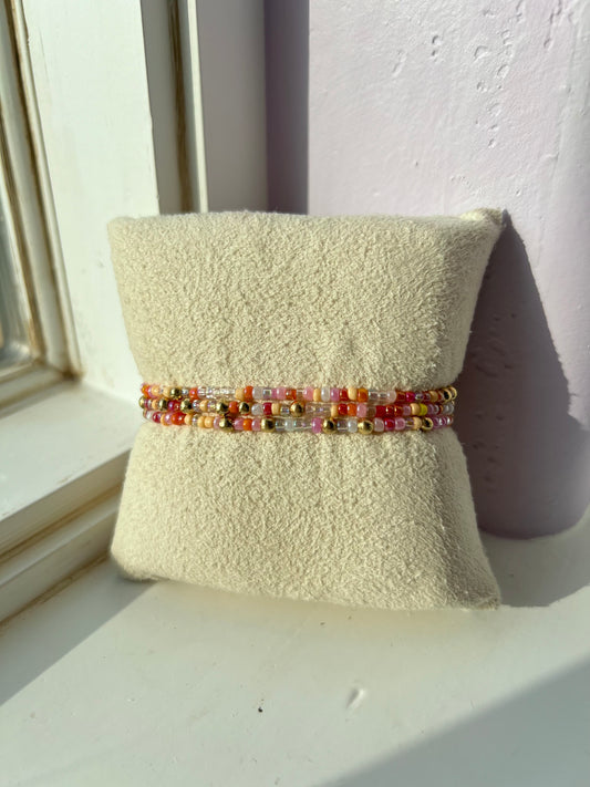 Strawberry Sunrise Bracelet Set of 3