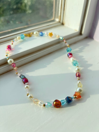 In The Clouds Beaded Necklace