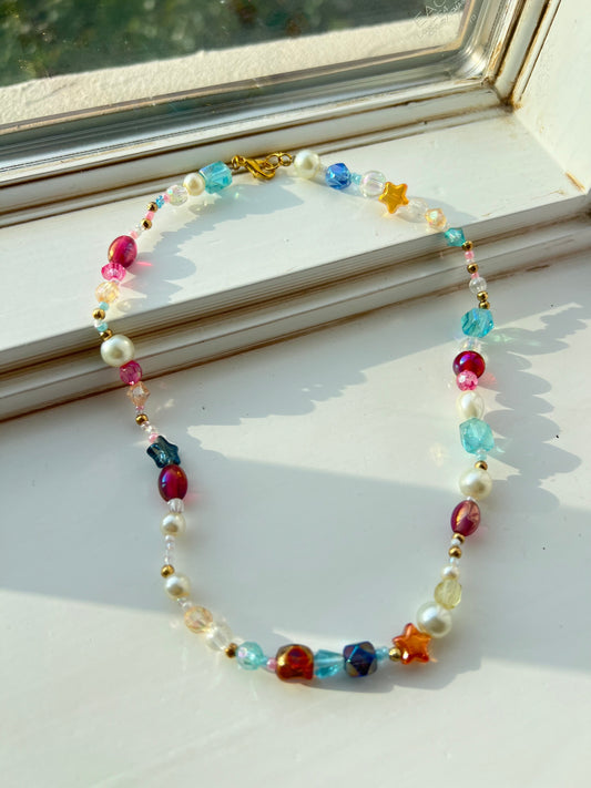 In The Clouds Beaded Necklace